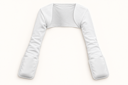 Connected sleep mitten — full flat lay product concept